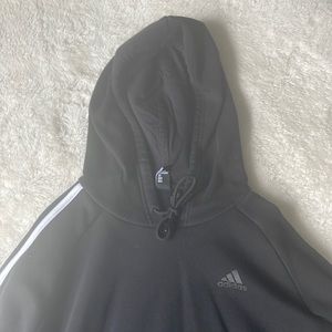 Adidas Black Three Stripe Women’s Hoodie